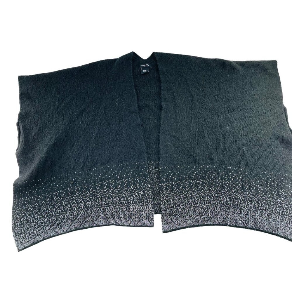 Marcus Adler New York Womens Acrylic Shawl Cardigan Black/Gray